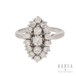Ring in the form of a marquise, jurid. France, contemporary