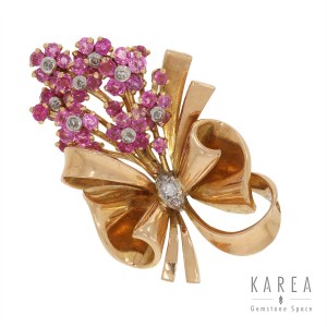 Brooch in the form of a bouquet of flowers, France?, 2nd half of the 20th century.
