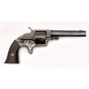 Armádní revolver Merwin & Bray podle Plantova patentu s částečně provrtaným válcem, 3. model