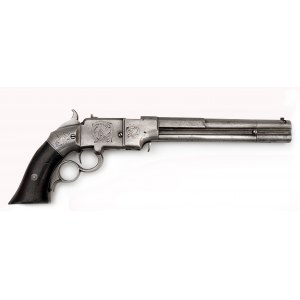 Vzácná pistole Vocanic 2. model, Smith & Wesson s tovární rytinou