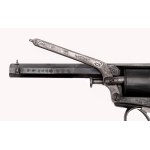 Dvoufunkční perkusní exportní revolver Tranter v kazetě