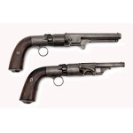 Dva vzácné a neobvyklé přechodové perkusní revolvery od J. J. Hermana v Lutychu (první a druhý model)