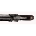 Párové dvouhlavňové perkusní pistole v kazetě, T. und F. Roper in Halifax