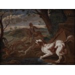 Hon na lišku s jezdcem a psem, Abraham Danielsz Hondius