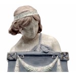 Secesní plastika - busta dívky, Graniton