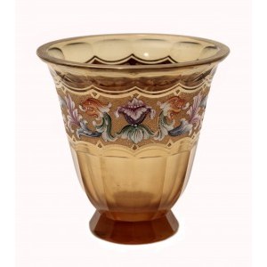 Raritní váza s oroplastickým dekorem, Art Deco