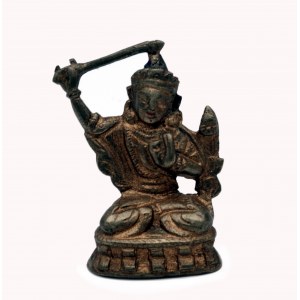 Bronzová miniatura - bódhisattva Mandžušrí