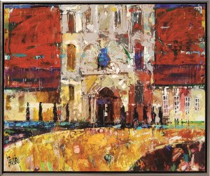Krzysztof Ludwin, Red Sky Above Alcabaca Cathedral, 2016