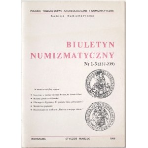 BIULETYN NUMIZMATYCZNY - grzywna Polska, Litwa, Rosja, moneta pruska Gdańsk, półtorak Zygmunt III, mennictwo papieskie