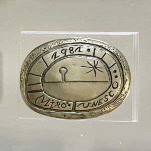 Joan Miro (1893-1983), pamätná medaila UNESCO pri príležitosti narodenia Pabla Picassa, 1981