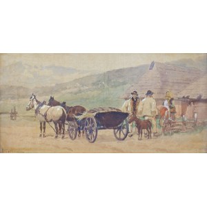 Adam Setkowicz (1875 Kraków - 1945 there), By the cart