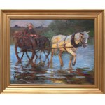 Artist unspecified (19th/20th century), Horse-drawn carriage