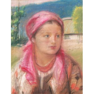 Stanisław Górski (1887 Kościan - 1955 Kraków), Portret młodej góralki
