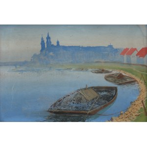 Artysta nieokreślony (XIX/XX w.), Widok na Wawel