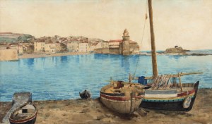 Hiacynt Alchimowicz (1841 Dziembrów - po 1897), Pejzaż z Collioure