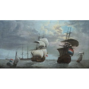 Willem van de Velde (Nachahmer) (1633-1707), niederländische Schiffe auf See