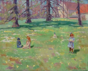 Franz von Jackowski (1885 Nadziejów - 1974 Amtzell), Scena w parku
