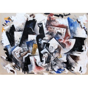 Robert Marc (1943 Auxerre - 1993 Fleury-la-Vallé), kubistische Komposition