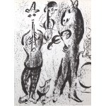 Marc Chagall (1887 Łoźno k. Witebska-1985 Saint-Paul de Vence), Grajcy, z teki „Chagall Litograph II”, wyd. Andre Sauret, 1963 r.