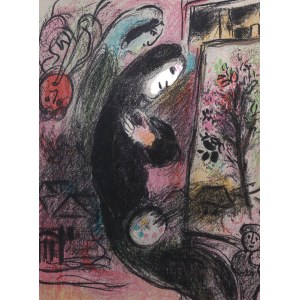 Marc Chagall (1887 Lozno bei Witebsk-1985 Saint-Paul de Vence), Inspiration, aus der Mappe Chagall Lithographie II, veröffentlicht von Andre Sauret, 1963.