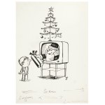 Jerzy Flisak (1930 Warszawa - 2008 tamże), Bez słów, ilustracja do Expressu