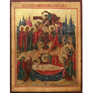 Icon of Removal from the Cross and Deposition in the Tomb