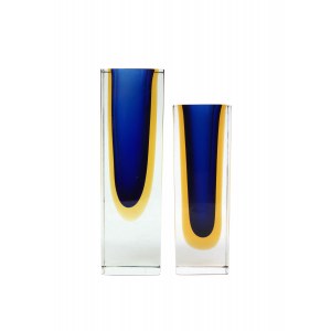 A pair of Sommerso vases