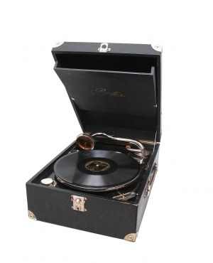Turntable with a set of records