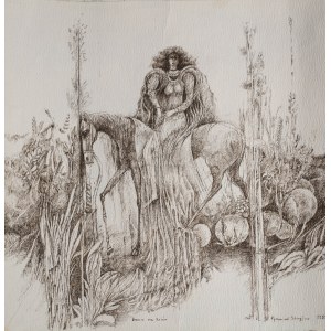 Ryszard Stryjec (1932 Lipniszki bei Lida-1997 Gdańsk), Dame auf einem Pferd
