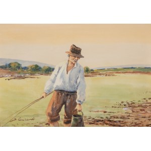 Stanislaw Gibinski (1882 Rzeszow - 1971 Katowice), Fisherman