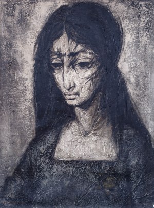 Maciej Lachur (1927 Zagórze - 2007 Otwock), Portret kobiety (z cyklu Ghetto)
