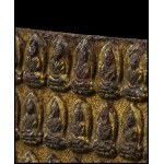 A GILT BRONZE PLAQUE WITH A MULTITUDE OF BUDDHA China, Liao dynasty