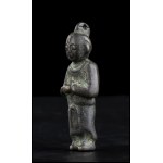 A BRONZE PENDANT WITH A FIGURE China, probably Liao dynasty