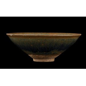 A JIAN 'HARE FUR' GLAZED CERAMIC BOWL China, Song dynasty style