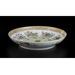 A POLYCHROME ENAMELLED PORCELAIN DISH China, Guangxu mark and period