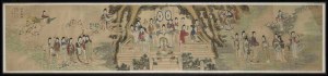 AN INK AND COLORS ON SILK PAINTING WITH XIWANGMU AND ATTENDANTS China, Qing dynasty, Qianlong period, dated 1784