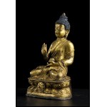 A GILT BRONZE BUDDHA Sino-Tibetan, 19th-20th century