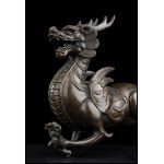 A BRONZE MYTHOLOGICAL ANIMAL China, 19th-20th century