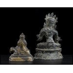 TWO BRONZE BUDDHIST DEITIES China, 19th-20th century