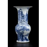 A 'BLUE AND WHITE' PORCELAIN BALUSTER VASE, YENYEN China, 19th-20th century