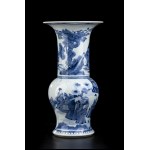 A 'BLUE AND WHITE' PORCELAIN BALUSTER VASE, YENYEN China, 19th-20th century