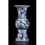 A 'BLUE AND WHITE' PORCELAIN BALUSTER VASE China, 19th-20th century