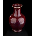 A 'SANG DE BOEUF' GLAZED PORCELAIN LARGE BALUSTER VASE China, 20th century