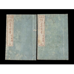 TWO VOLUMES ON IKEBANA Japan, Meiji period, 1886