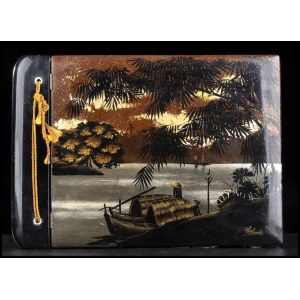 A PHOTO ALBUM WITH LACQUERED WOOD COVER Vietnam, 20th century