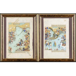 TWO MINIATURE PAINTINGS Persia, 19th-20th century