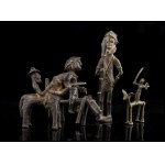 FOUR BRONZE SCULPTURES Africa