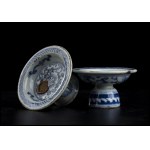 TWO SMALL 'BLUE AND WHITE' PORCELAIN CUPS China, 20th century