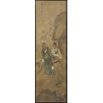 DUE DIPINTI A INCHIOSTRO E COLORI SU SETA CON FIGURE Cina, inizio del XX secolo