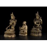 THREE METAL BUDDHIST SCULPTURES China, 20th century